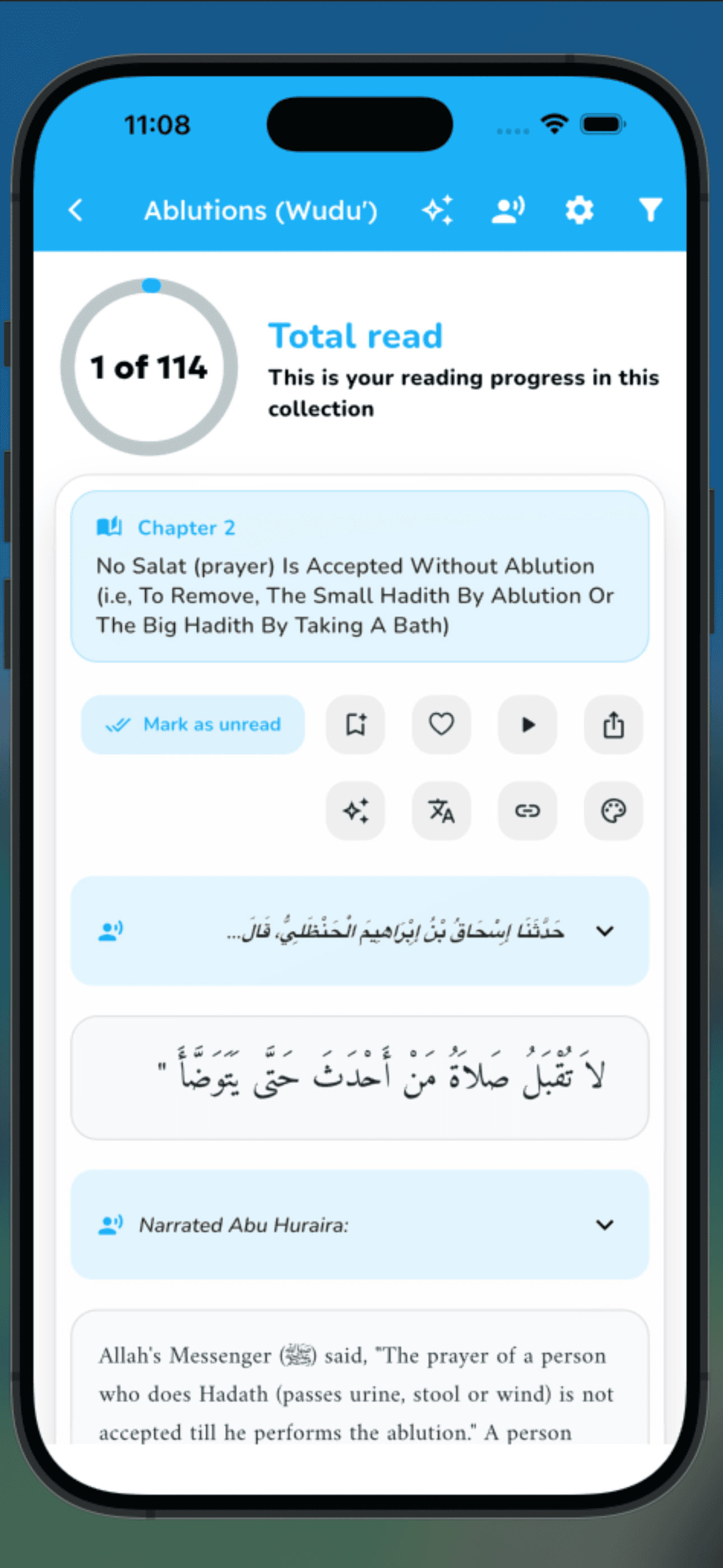 Hadith Collection app screenshot 4